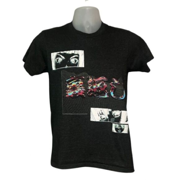 Franchise Los Angeles Women's Size Small Geometric Eyes Graphic Tee Black - Picture 1 of 4